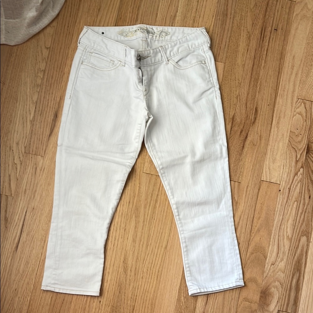 Women's Express White Jean Capris